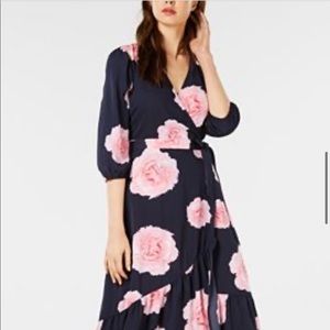 Bar III for Macy’s floral maxi wrap dress